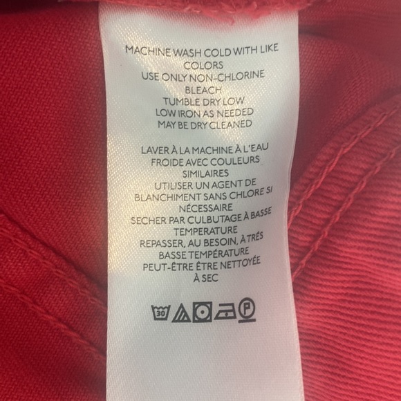 We The Free People Rumors Red Denim Jacket Size L NWT! color: strawberry fields - Picture 8 of 16